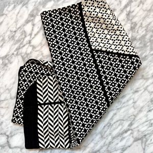 J. Crew pencil skirt, black and white weave.